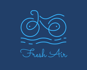 Blue Aqua Water Bike logo design