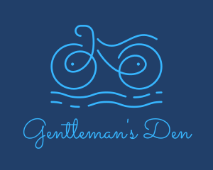 Blue Aqua Water Bike logo design