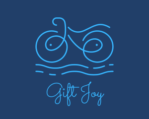 Blue Aqua Water Bike logo design