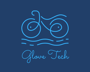 Blue Aqua Water Bike logo design