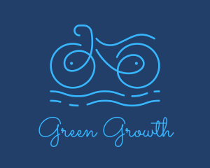 Blue Aqua Water Bike logo design