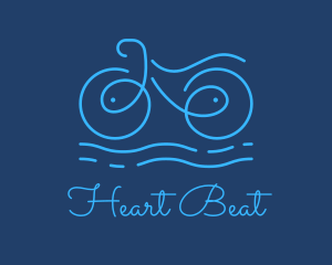 Blue Aqua Water Bike logo design