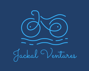 Blue Aqua Water Bike logo design