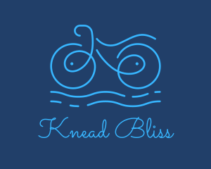 Blue Aqua Water Bike logo design