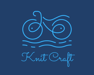 Blue Aqua Water Bike logo design