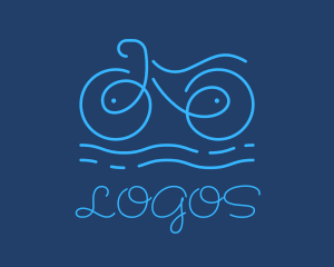 Lifestyle - Blue Aqua Water Bike logo design