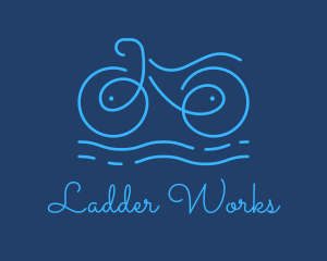 Blue Aqua Water Bike logo design