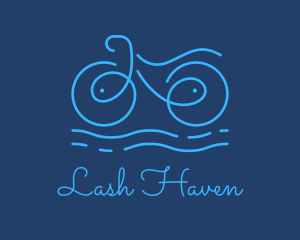 Blue Aqua Water Bike logo design