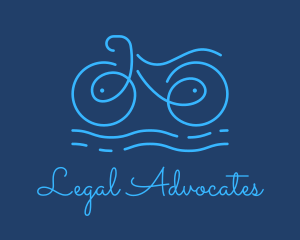 Blue Aqua Water Bike logo design