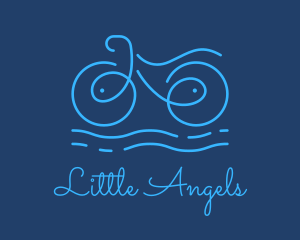 Blue Aqua Water Bike logo design