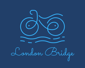 Blue Aqua Water Bike logo design