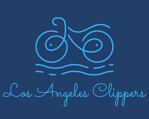 Blue Aqua Water Bike logo design