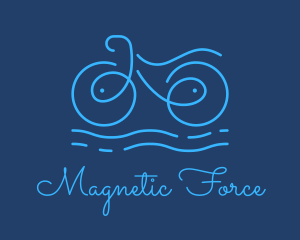 Blue Aqua Water Bike logo design