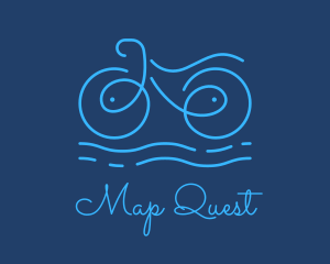 Blue Aqua Water Bike logo design