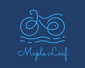 Blue Aqua Water Bike logo design