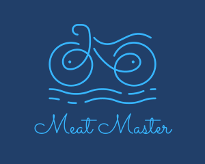 Blue Aqua Water Bike logo design