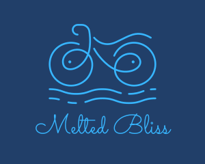 Blue Aqua Water Bike logo design