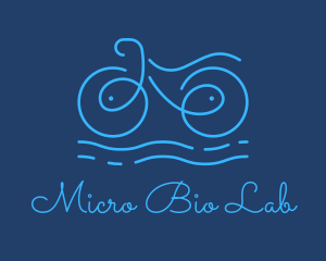 Blue Aqua Water Bike logo design