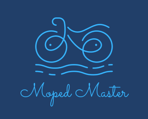 Blue Aqua Water Bike logo design