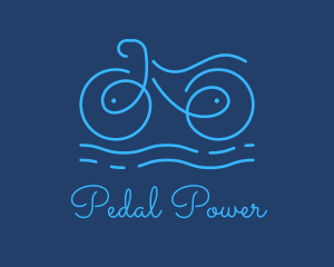 Bike - Blue Aqua Water Bike logo design