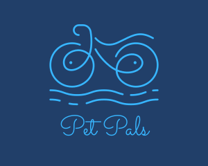 Blue Aqua Water Bike logo design