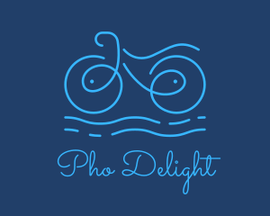 Blue Aqua Water Bike logo design