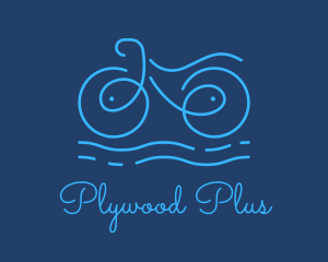 Blue Aqua Water Bike logo design