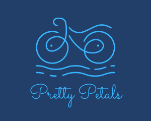 Blue Aqua Water Bike logo design