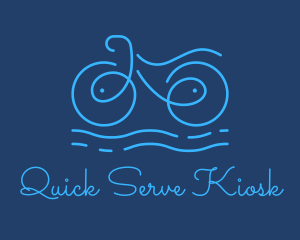 Blue Aqua Water Bike logo design