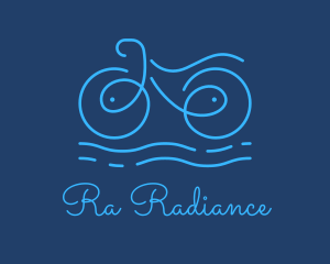 Blue Aqua Water Bike logo design