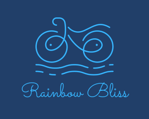 Blue Aqua Water Bike logo design