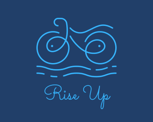 Blue Aqua Water Bike logo design