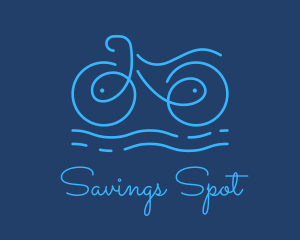 Blue Aqua Water Bike logo design