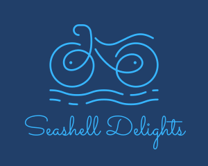 Blue Aqua Water Bike logo design