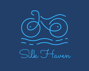 Blue Aqua Water Bike logo design