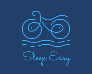 Blue Aqua Water Bike logo design