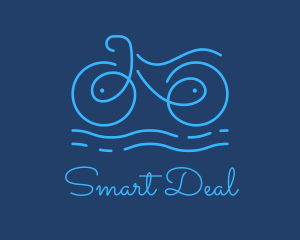 Blue Aqua Water Bike logo design