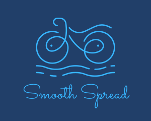 Blue Aqua Water Bike logo design