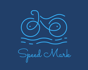 Blue Aqua Water Bike logo design