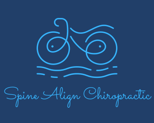 Blue Aqua Water Bike logo design