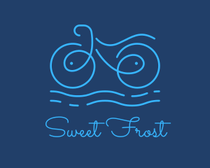 Blue Aqua Water Bike logo design