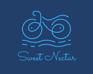 Blue Aqua Water Bike logo design