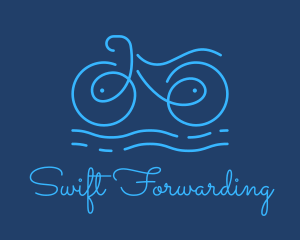 Blue Aqua Water Bike logo design