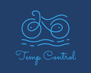 Blue Aqua Water Bike logo design