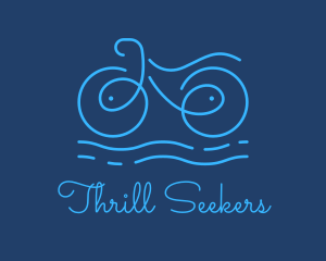 Blue Aqua Water Bike logo design