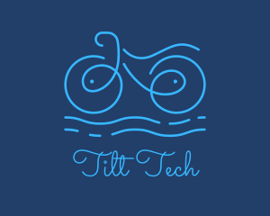 Blue Aqua Water Bike logo design