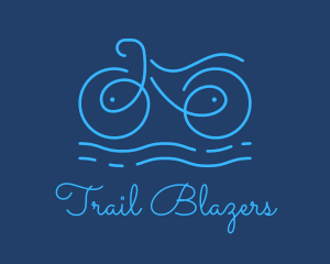 Blue Aqua Water Bike logo design