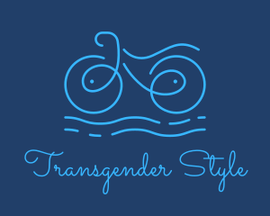 Blue Aqua Water Bike logo design