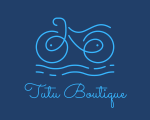 Blue Aqua Water Bike logo design