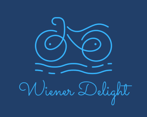 Blue Aqua Water Bike logo design